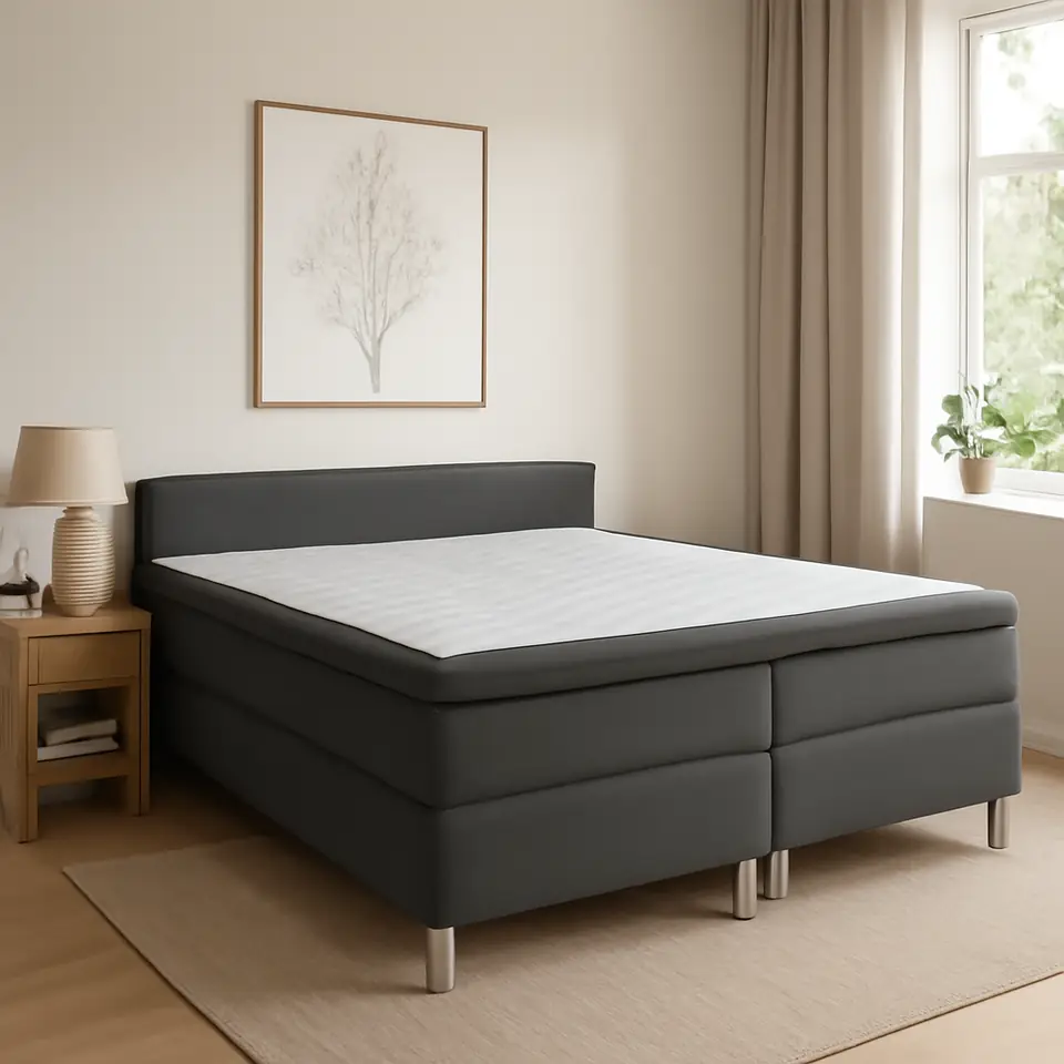 Møbelmontering Kontinentalseng 180x200cm SOKNA GC35 grå-40 LATEX | Billig & Hurtig i København