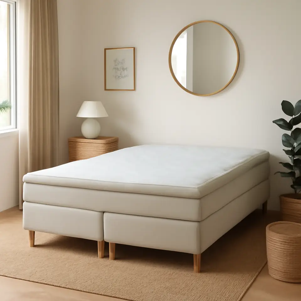 Møbelmontering Kontinentalseng 180x200cm HEMLA GC75 sand-91 LATEX | Fast Pris i Storkøbenhavn
