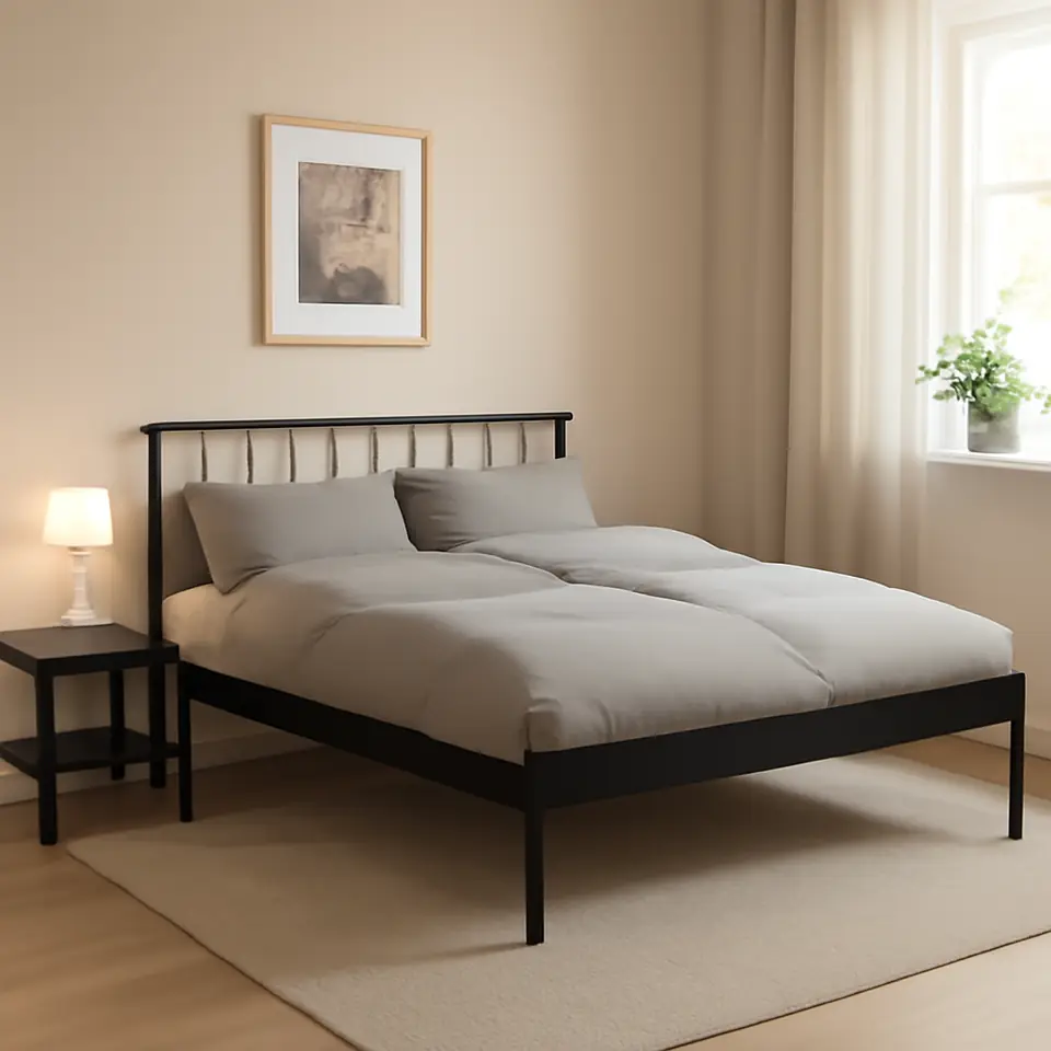 Møbelmontering Sengeramme ABILDRO 140×200 sort | Billig & Hurtig i København