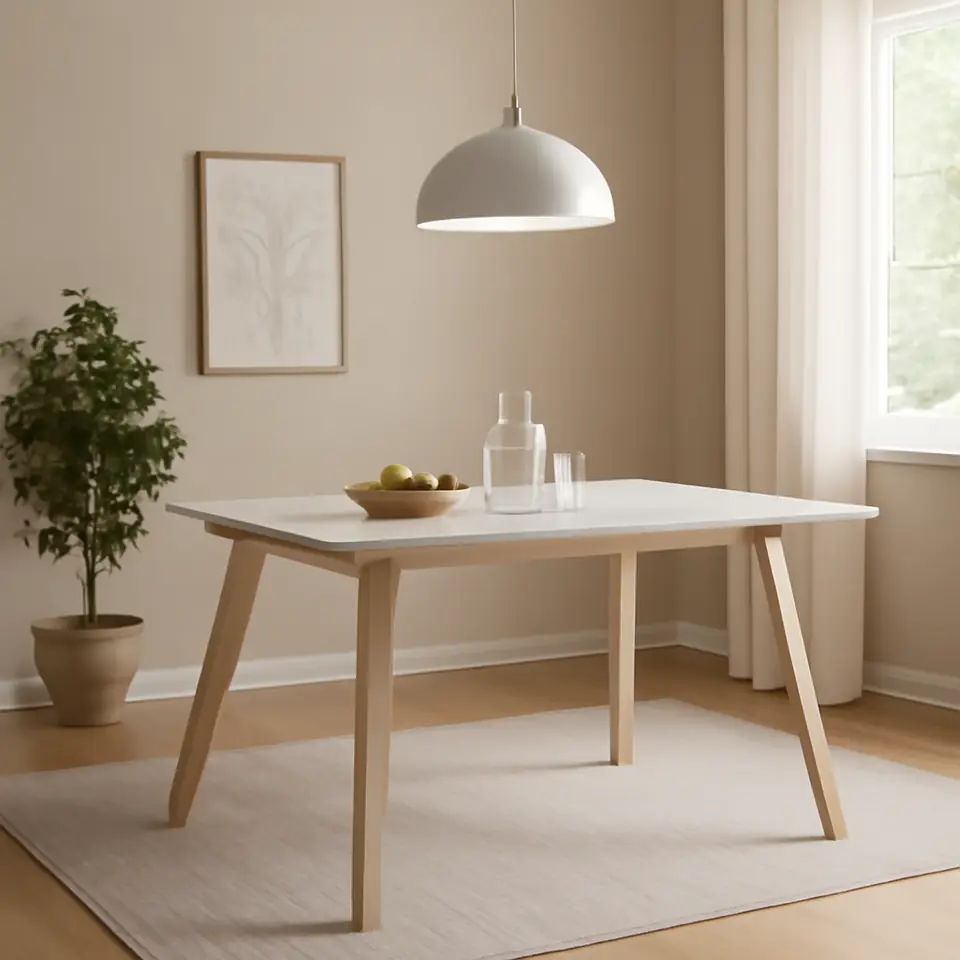 Møbelmontering Spisebord EGEBJERG 90×160/250 lysegrå/eg | Samling af Møbler i Rødovre & Kbh