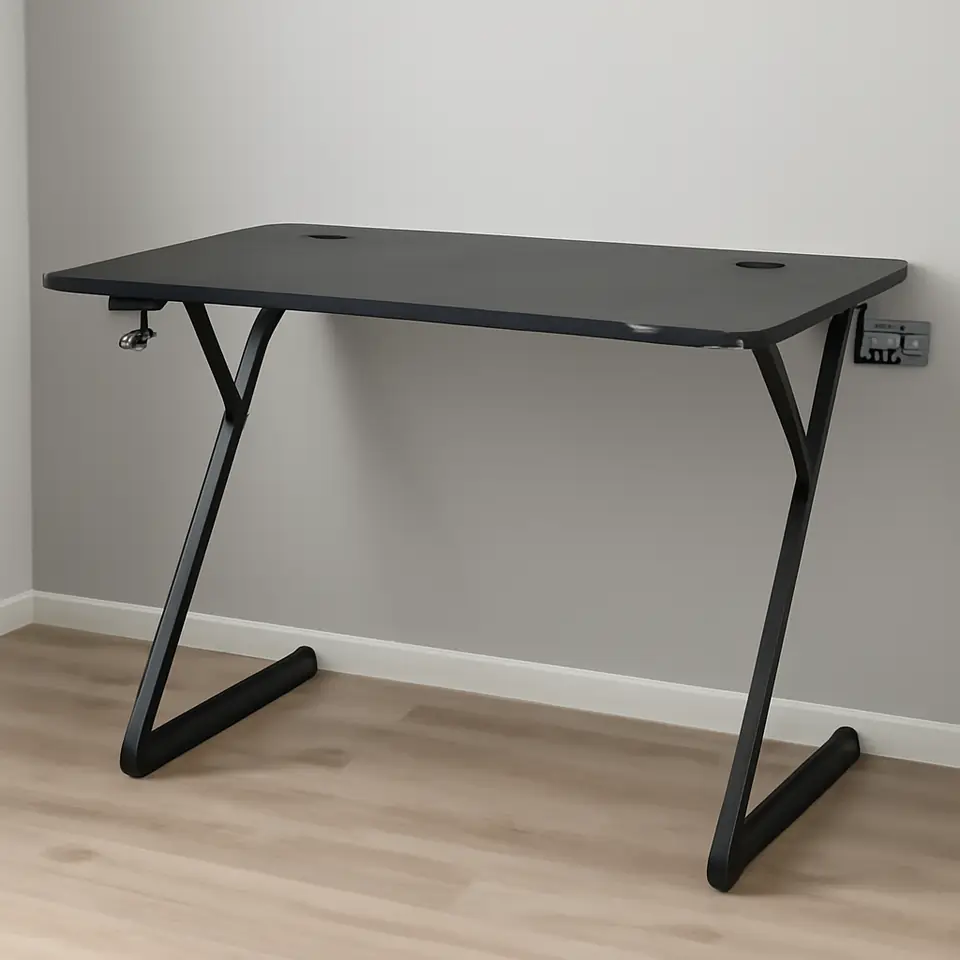 Møbelmontering Gamer-bord HALSTED 60×120 m/kop- og hovedtelefonholder sort | Samling af Møbler i Rødovre & Kbh
