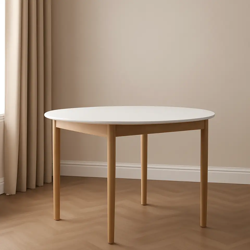 Møbelmontering Spisebord MARSTRAND Ø110/110×200 hvid/natur | Samling af Møbler i Rødovre & Kbh