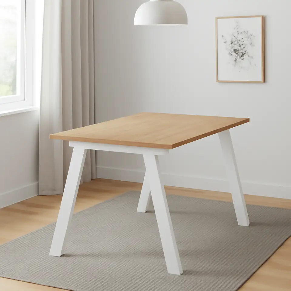 Møbelmontering Spisebord SKAGEN 90×150 natur eg/hvid | Fast Pris i Storkøbenhavn
