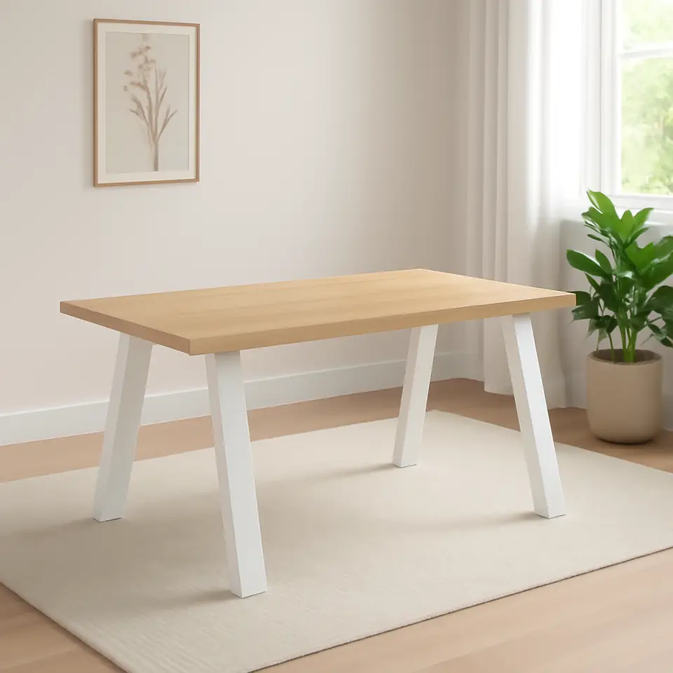 Møbelmontering Spisebord SKAGEN 90×200 natur eg/hvid | Fast Pris i Storkøbenhavn