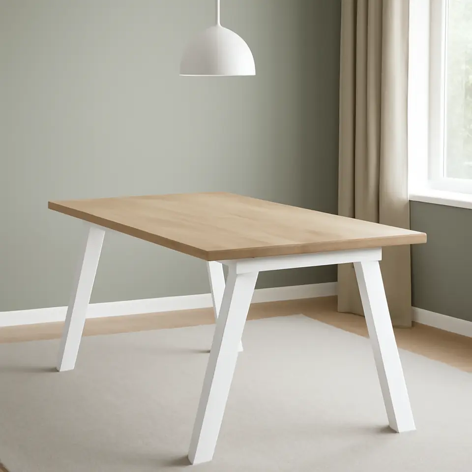 Møbelmontering Spisebord SKAGEN 90×200 eg/hvid | Fast Pris i Storkøbenhavn