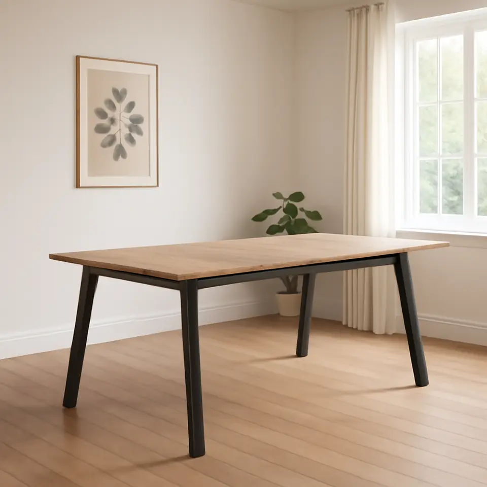 Møbelmontering Spisebord SKOVLUNDE 90×200 eg natur/sort | Samling af Møbler i Rødovre & Kbh