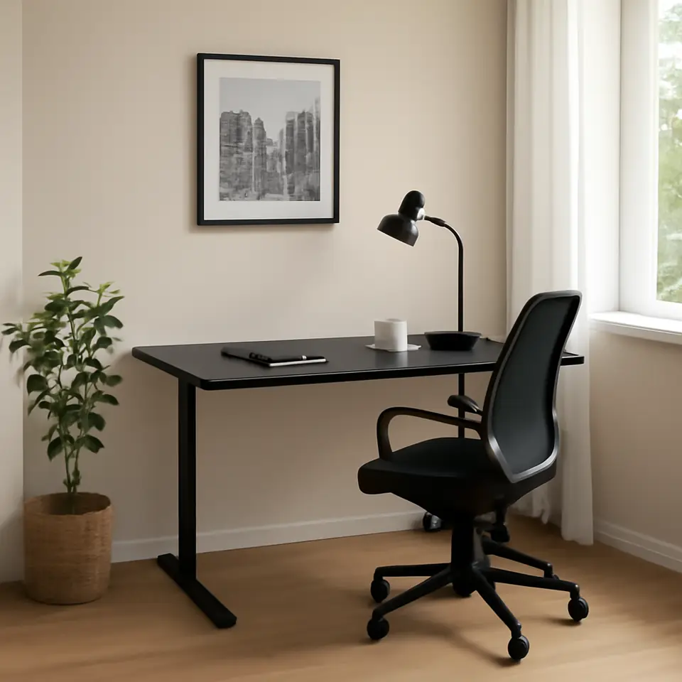 Møbelmontering Skrivebord STAUNING 80×160 sort | Samling af Møbler i Rødovre & Kbh