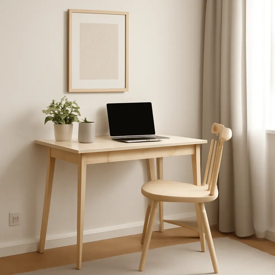 Møbelmontering Skrivebord KALBY 60×120 lys eg | Professionel Møbelmontør