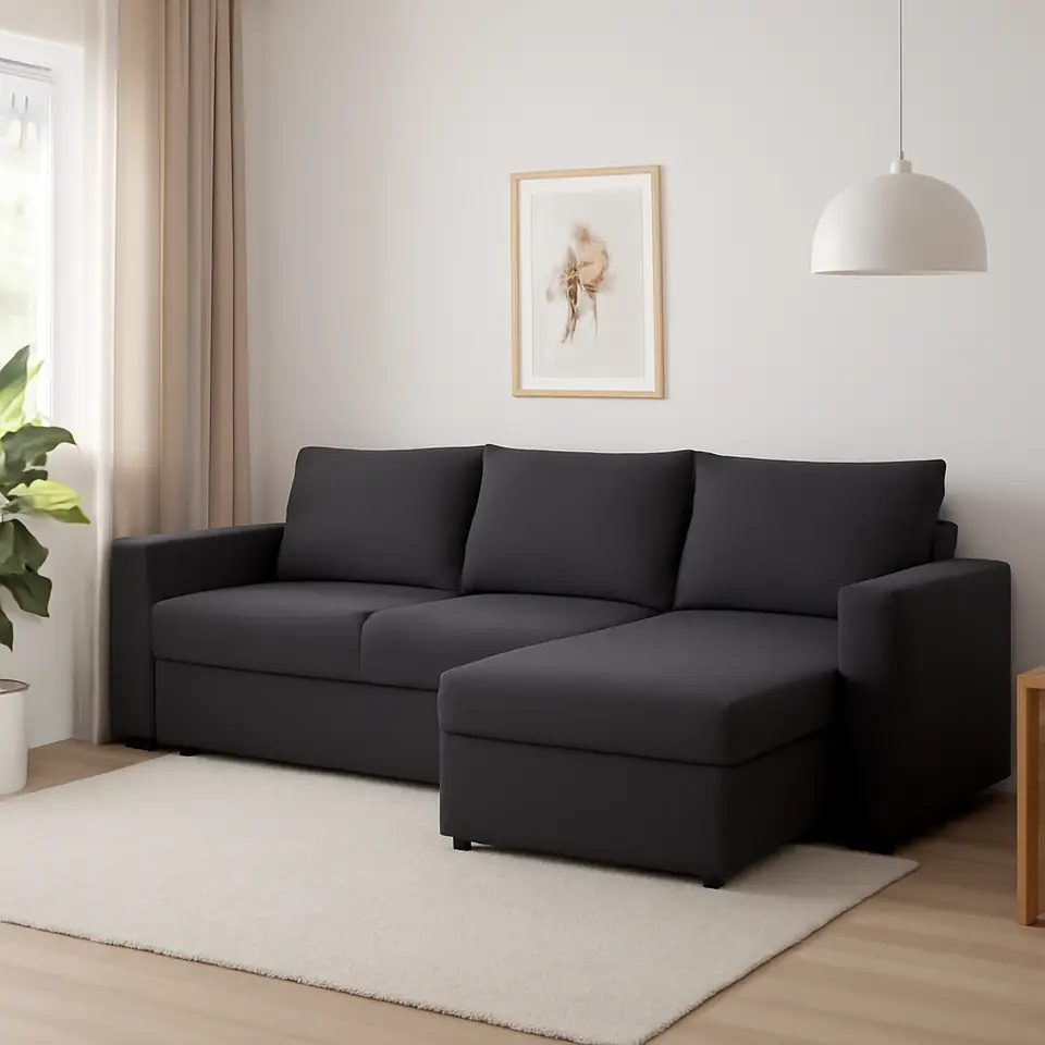 Møbelmontering Sovesofa chaiselong BEDSTED grå | Professionel Møbelmontør