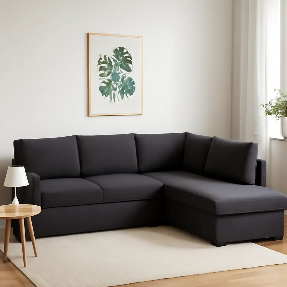 Møbelmontering Sovesofa chaiselong BEDSTED grå | Få et tilbud i dag