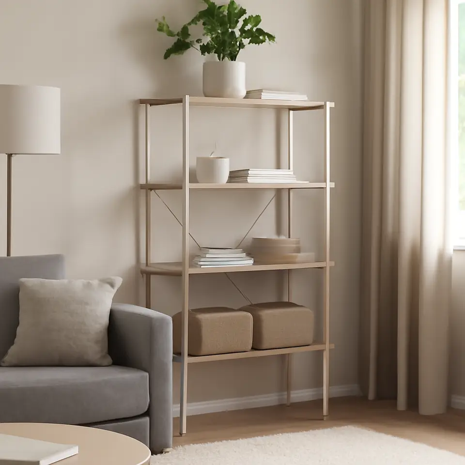 Møbelmontering Reol VANDBORG 5 hylder natur egefarve/beige | Samling af Møbler i Rødovre & Kbh