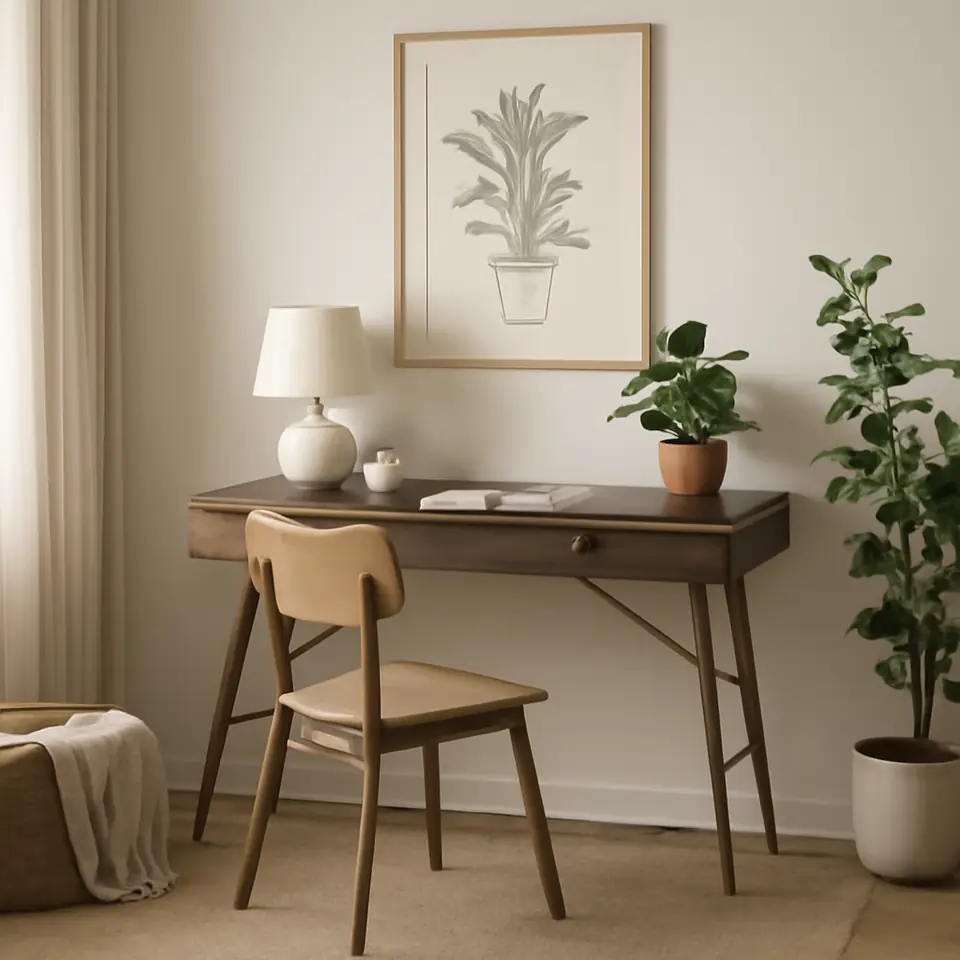 Møbelmontering Skrivebord LINDVED 48×120 2 skuffer mørk eg | Samling af Møbler i Rødovre & Kbh