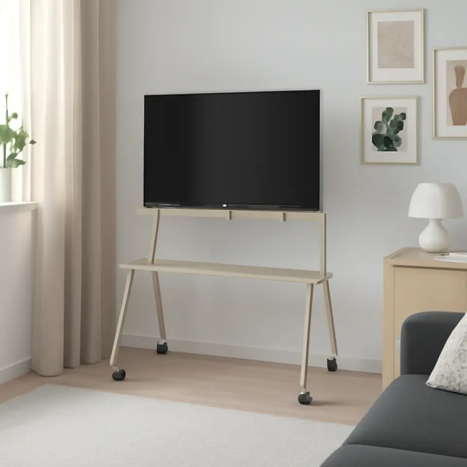 Møbelmontering TV-stander EJDRUP 1 hylde beige | Billig & Hurtig i København