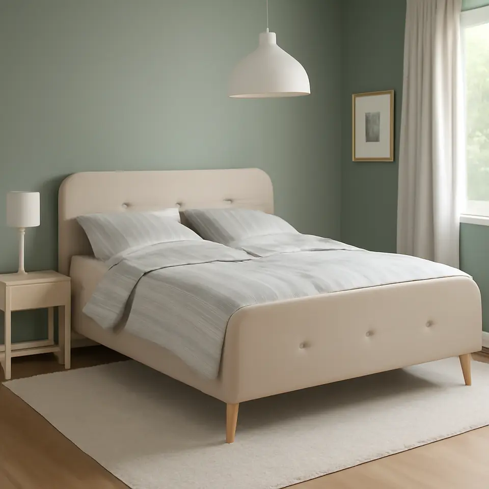 Møbelmontering Sengeramme KONGSBERG 140×200 beige stof | Fast Pris i Storkøbenhavn