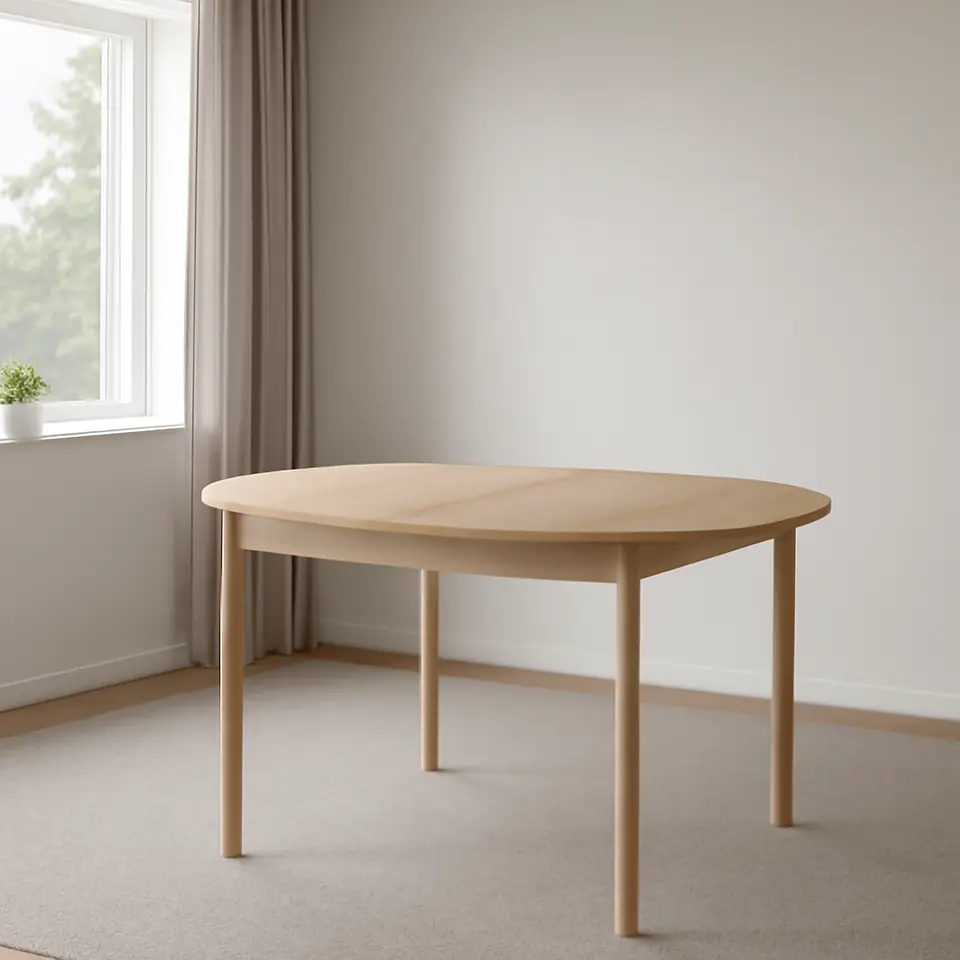 Møbelmontering Spisebord MARSTRAND Ø110/110×200 natur eg | Fast Pris i Storkøbenhavn