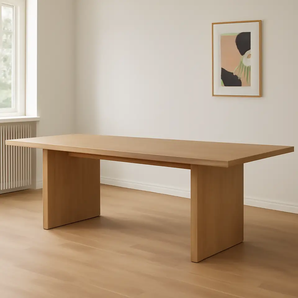 Møbelmontering Spisebord MUNKEBY 100×220 varm egefarve | Fast Pris i Storkøbenhavn