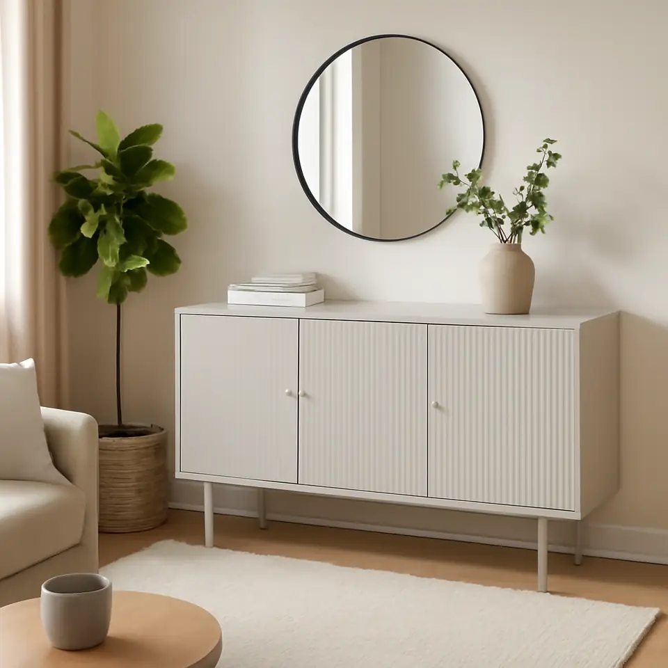 Møbelmontering Skænk OVTRUP 3 låger beige | Samling af Møbler i Rødovre & Kbh
