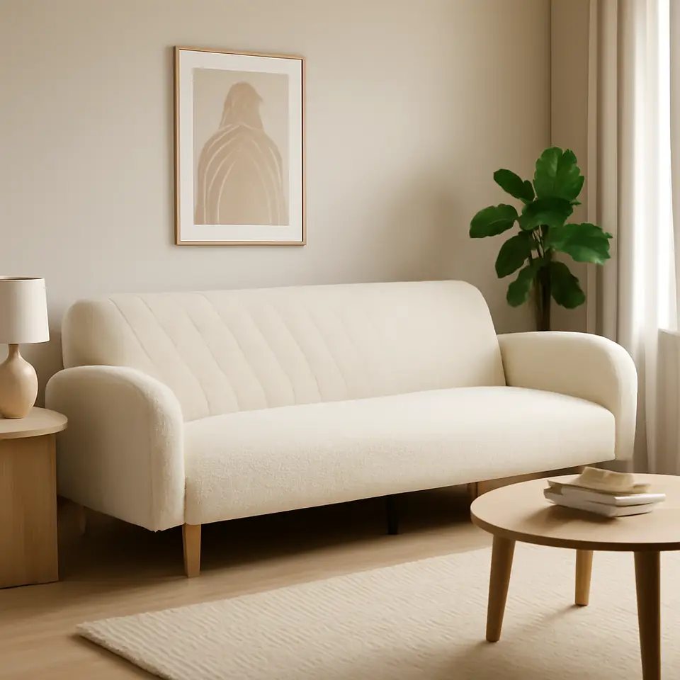 Møbelmontering Sovesofa PARADIS råhvid teddy | Fast Pris i Storkøbenhavn