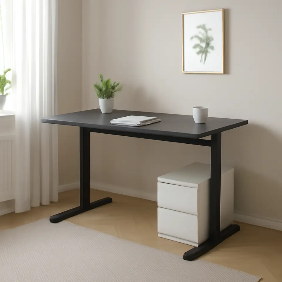 Møbelmontering Gas hæve sænkebord LUNDTOFT 70×130 sort | Professionel Møbelmontør