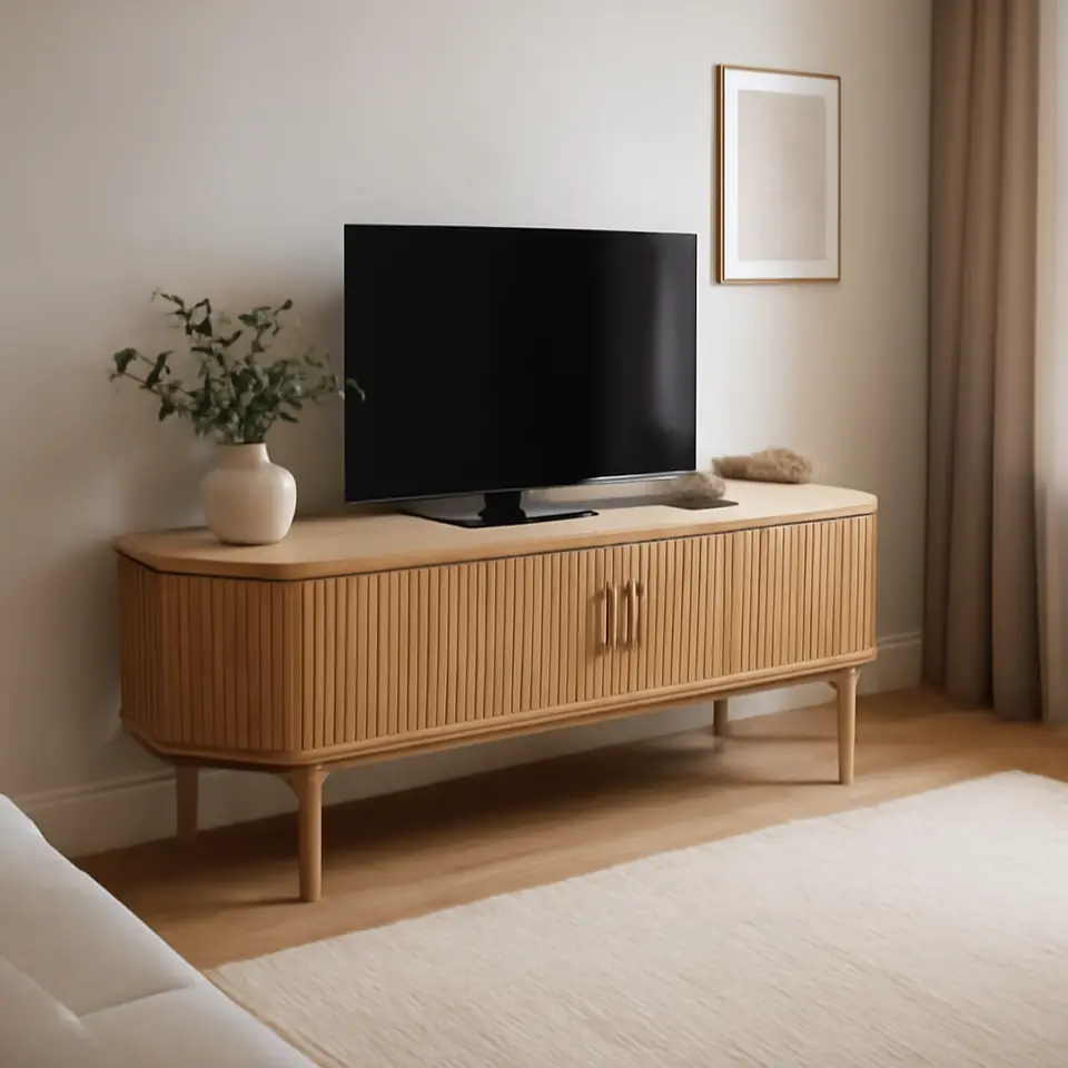 Møbelmontering TV-bord LYNGVIG 160cm 2 jalousilåger eg natur | Få et tilbud i dag