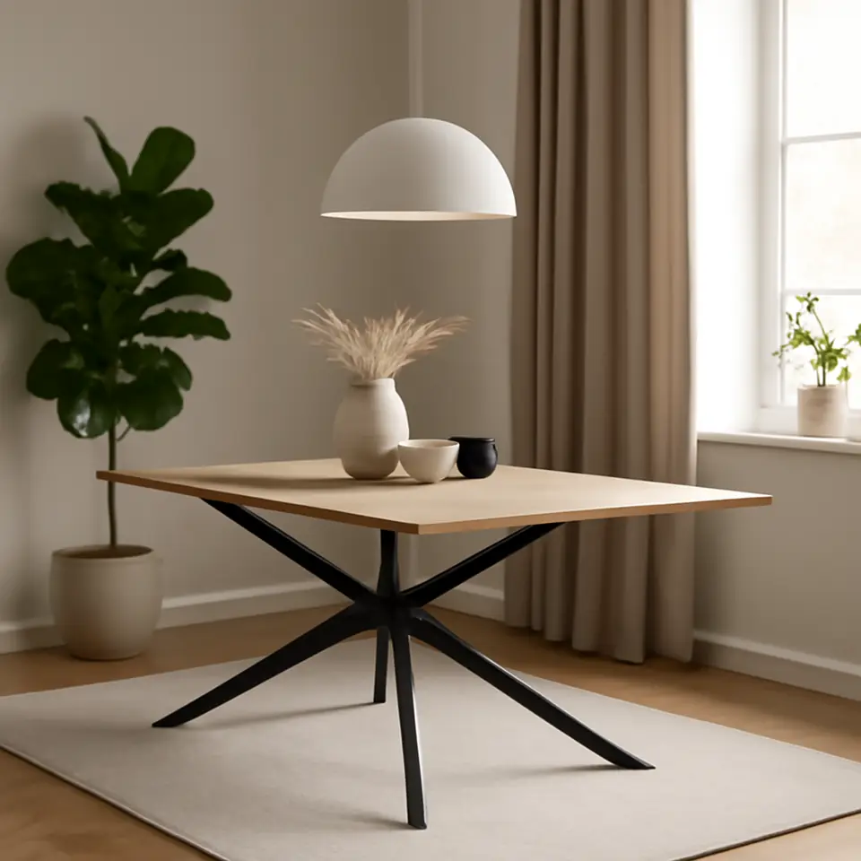Møbelmontering Spisebord NORTOFT 95×200 varm egefarve/sort | Billig & Hurtig i København