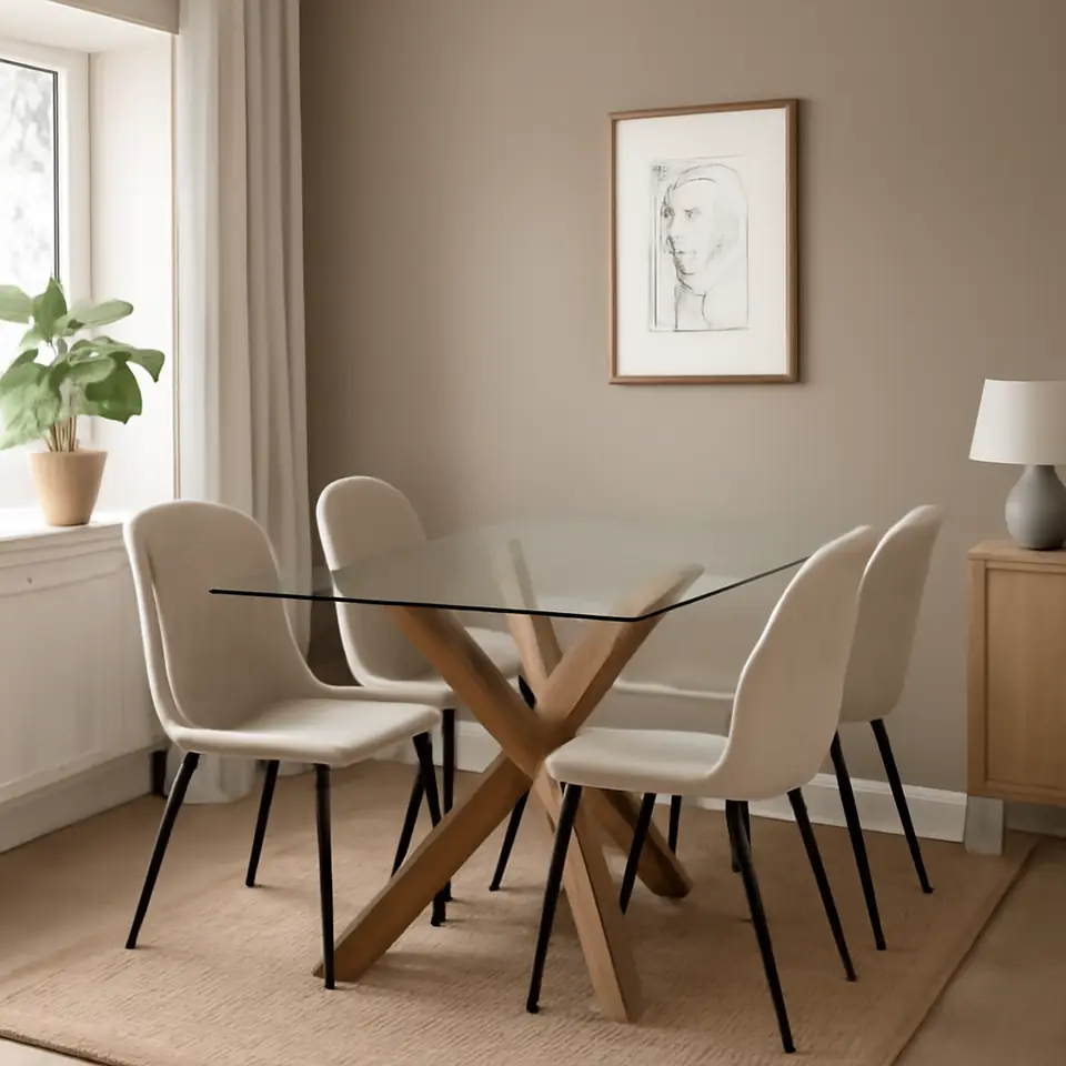 Møbelmontering Spisebord AGERBY 90×190 glas/natur eg | Fast Pris i Storkøbenhavn