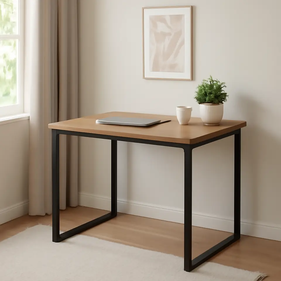 Møbelmontering Spisebord AABENRAA 80×120 varm egefarve/sort | Samling af Møbler i Rødovre & Kbh