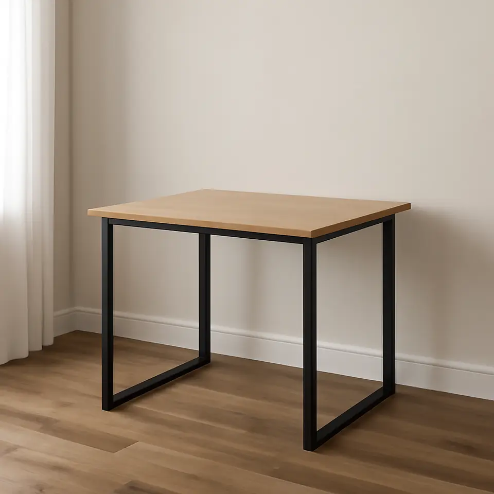 Møbelmontering Spisebord AABENRAA 80×120 egefarve/sort | Samling af Møbler i Rødovre & Kbh