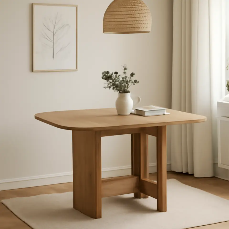 Møbelmontering Spisebord ALLING 80×100/163 varm egefarve | Få et tilbud i dag