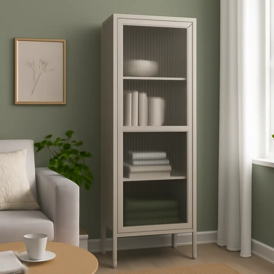 Møbelmontering Vitrine HOPTRUP 1 låge beige | Billig & Hurtig i København