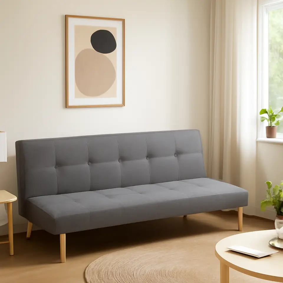 Møbelmontering Sovesofa HOLSTED gråt stof/natur | Professionel Møbelmontør