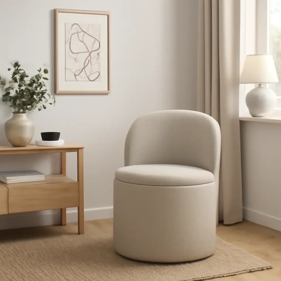 Møbelmontering Loungestol ODDUM m/opbevaringsplads beige stof | Samling af Møbler i Rødovre & Kbh