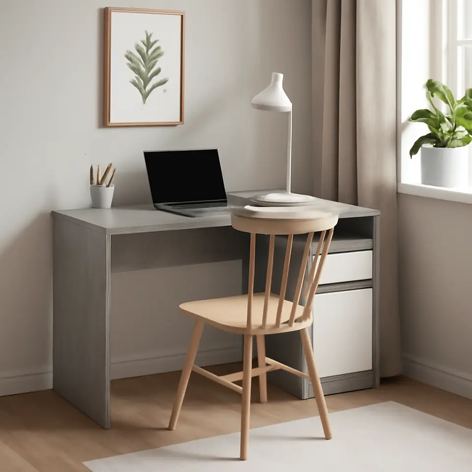 Møbelmontering Skrivebord BILLUND 54×120 beton/hvid | Samling af Møbler i Rødovre & Kbh
