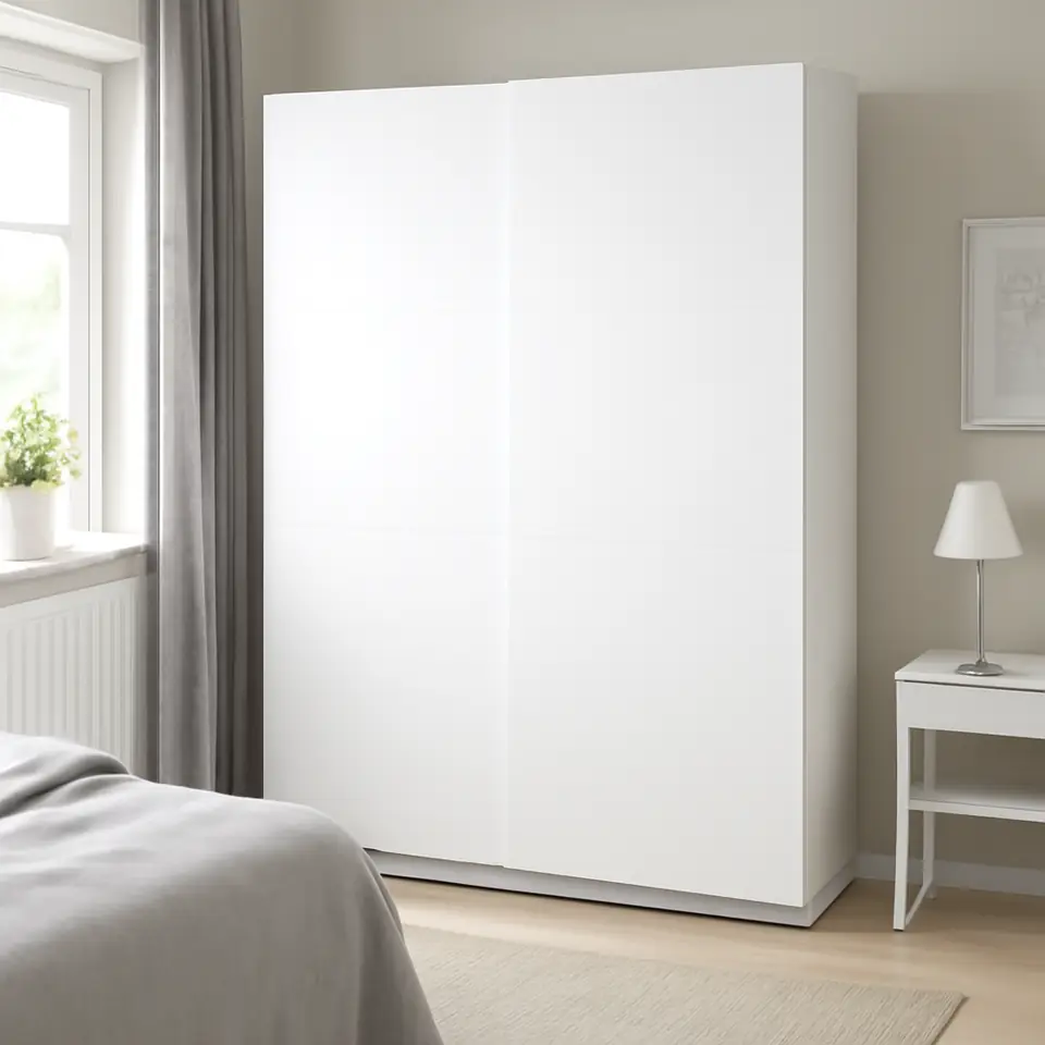 Møbelmontering Garderobeskab RABERG 150×200 hvid | Få et tilbud i dag