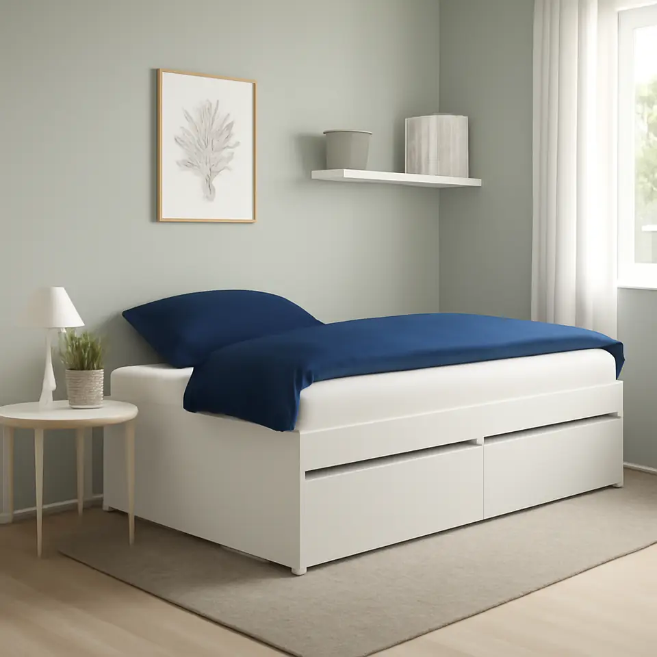 Møbelmontering Seng m/opbevaringsplads TANGBJERG 90/180×200 hvid | Professionel Møbelmontør