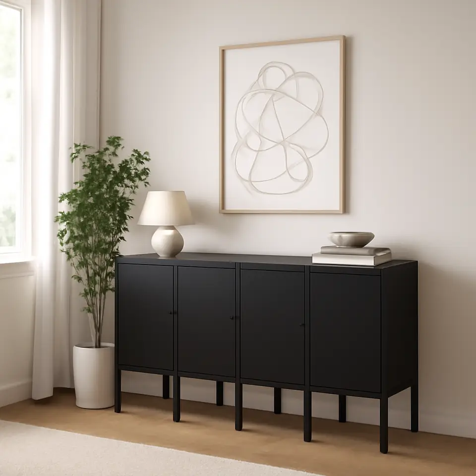 Møbelmontering LIXHULT Opbevaringskombination, antracit, 140x35x82 cm | Få et tilbud i dag