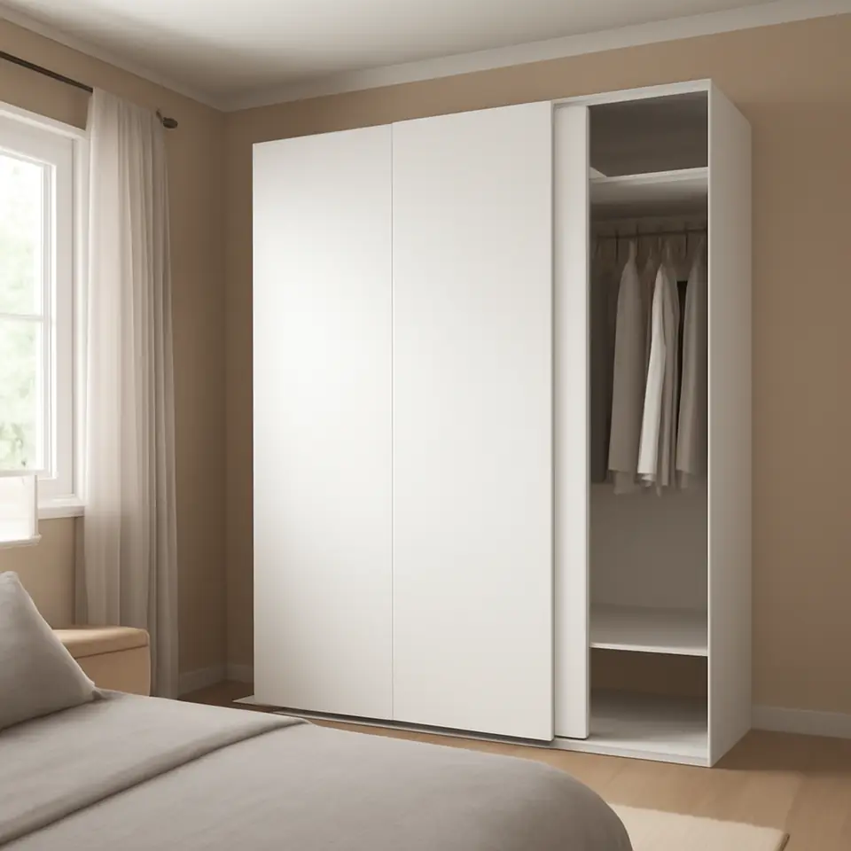 Møbelmontering PAX / HASVIK Garderobeskab, hvid/hvid, 200x66x236 cm | Få et tilbud i dag