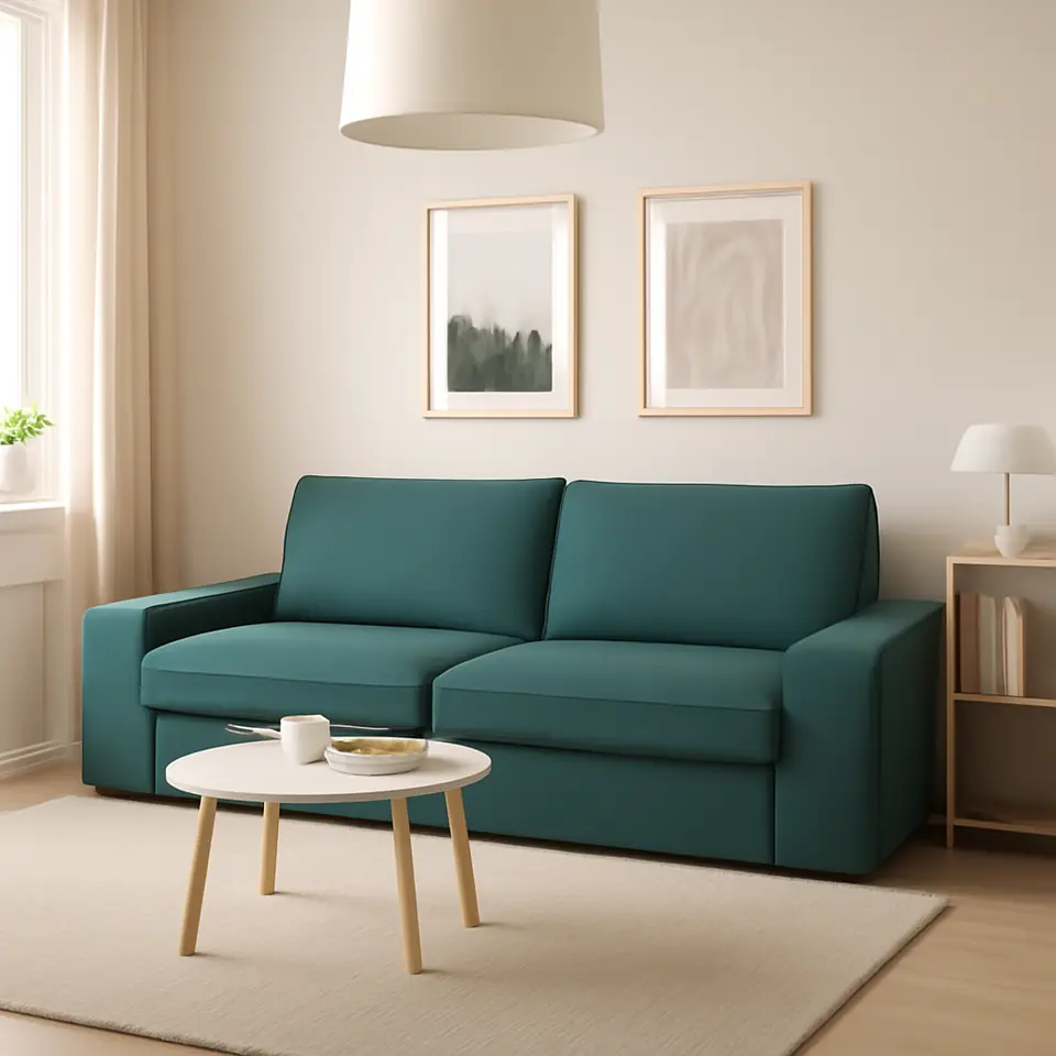 Møbelmontering KIVIK 3-pers. sofa, Kelinge turkisgrå | Fast Pris i Storkøbenhavn