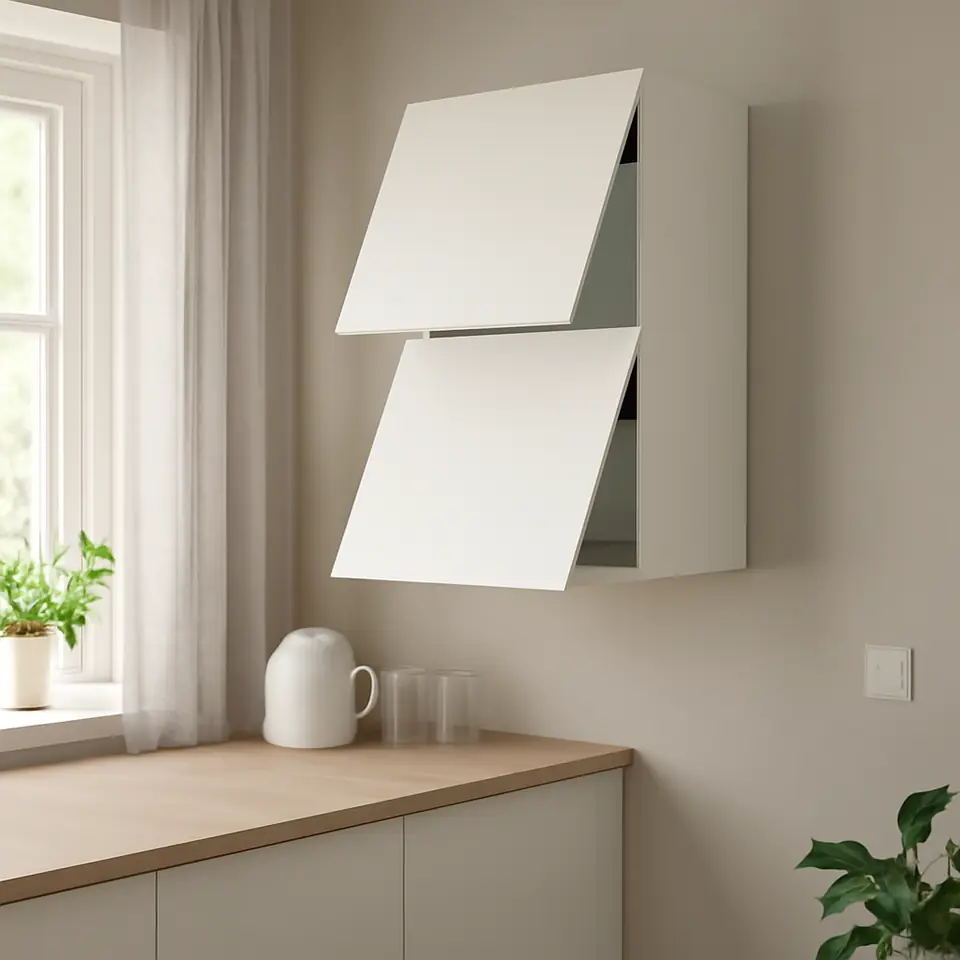 Møbelmontering METOD Horisontalt vægskab med 2 låger, hvid/Vallstena hvid, 40×80 cm | Professionel Møbelmontør