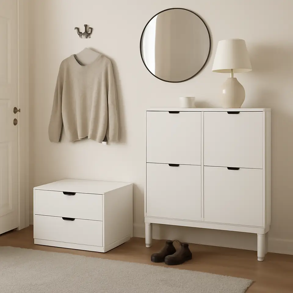 Møbelmontering STÄLL / NORDLI Møbler til entreen, sæt med to stk., hvid | Billig & Hurtig i København