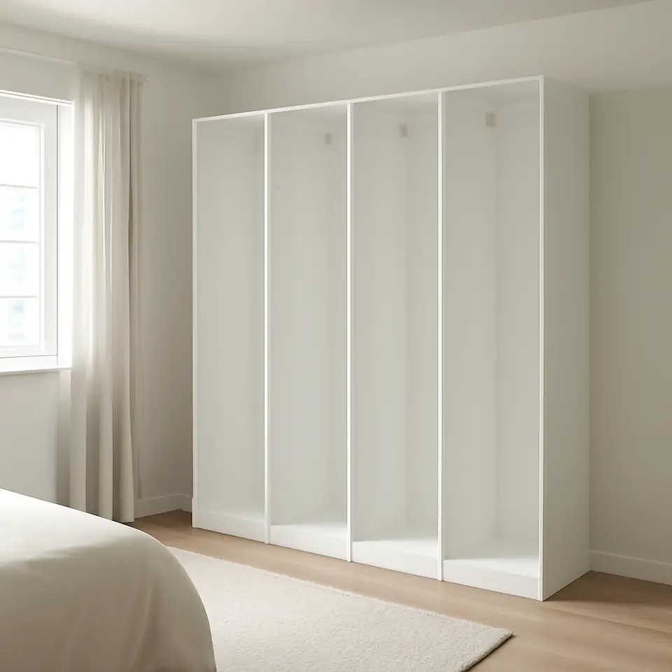 Møbelmontering PAX 4 garderobestel, hvid, 200x35x201 cm | Samling af Møbler i Rødovre & Kbh