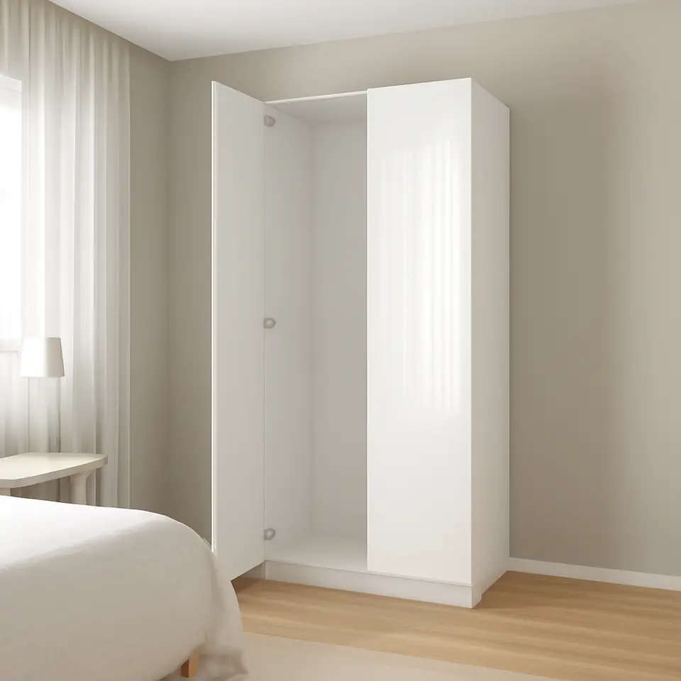 Møbelmontering PAX / FARDAL Garderobeskab med 2 døre, hvid/højglans/hvid, 100x60x236 cm | Billig & Hurtig i København