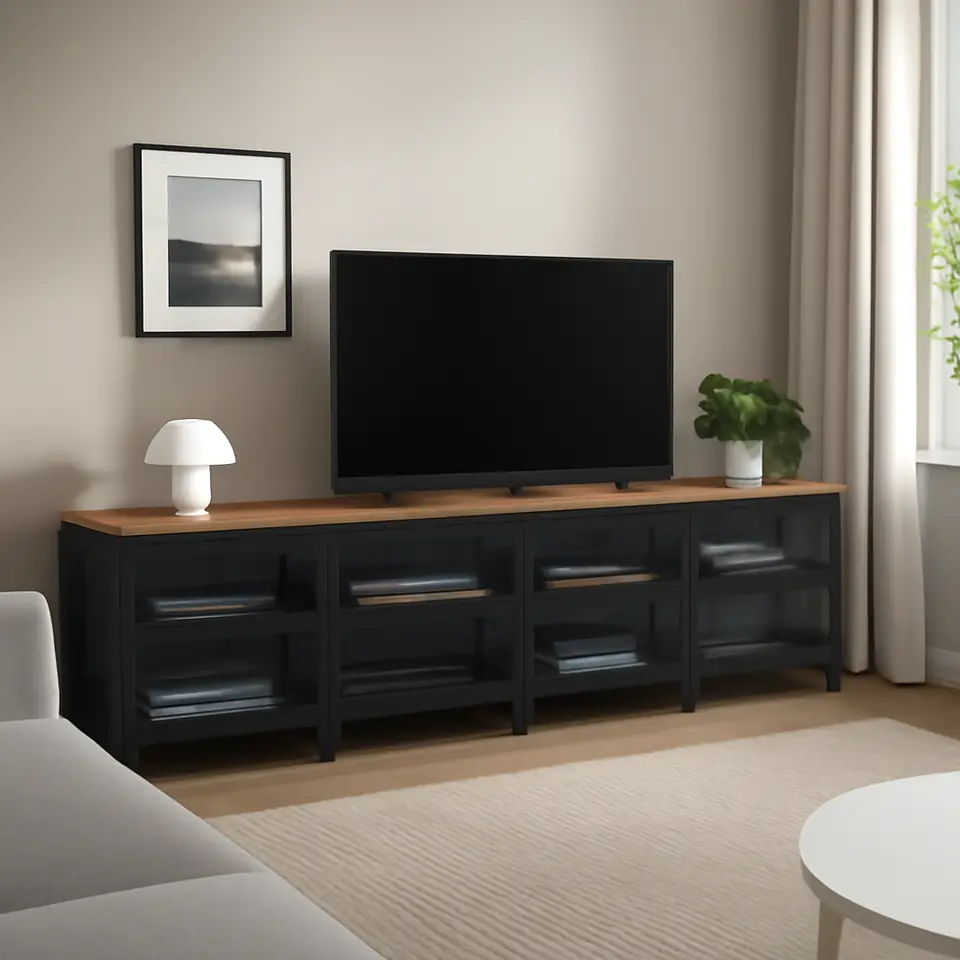 Møbelmontering FJÄLLBO Tv-bord, sort, 198x45x54 cm | Samling af Møbler i Rødovre & Kbh