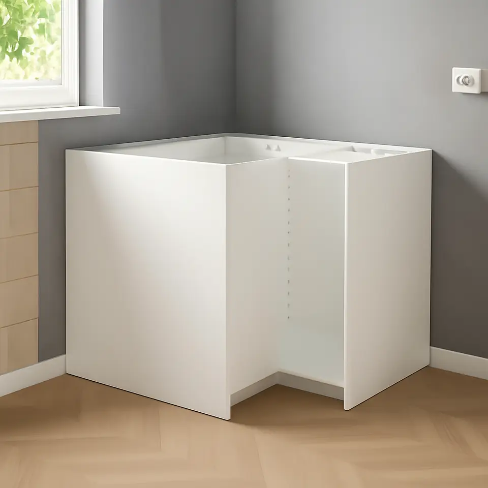 Møbelmontering METOD Underskabsstel til hjørne, hvid, 88x60x80 cm | Få et tilbud i dag
