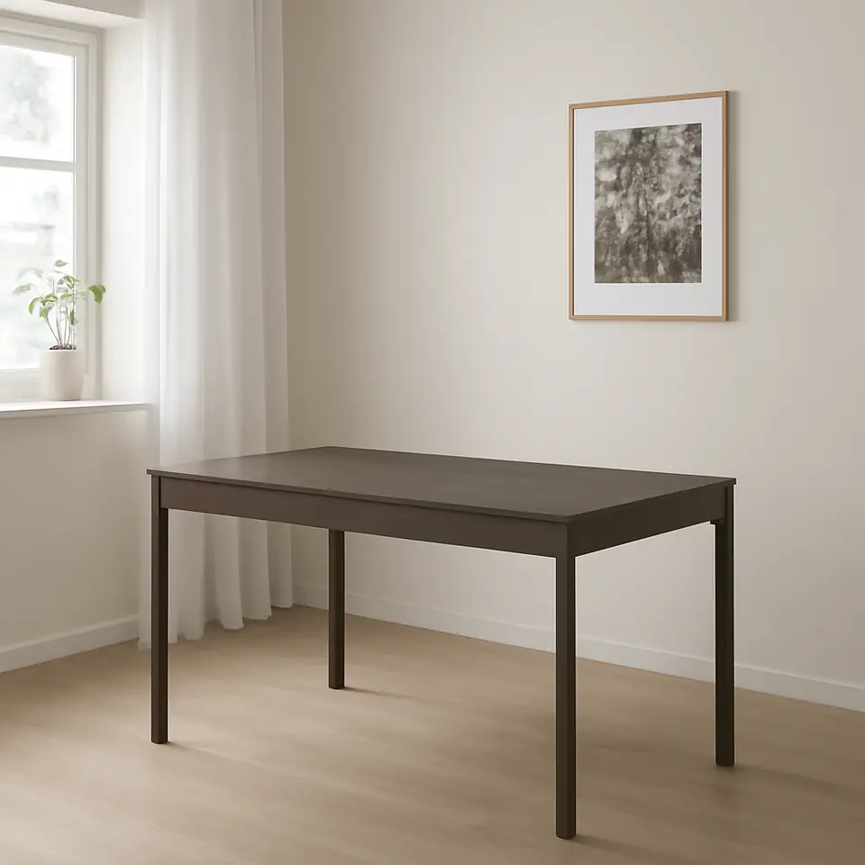 Møbelmontering TONSTAD Bord, brun egetræsfiner med bejdse, 150×80 cm | Billig & Hurtig i København
