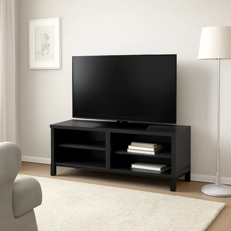 Møbelmontering BESTÅ Tv-bord, sortbrun, 120x40x48 cm | Billig & Hurtig i København