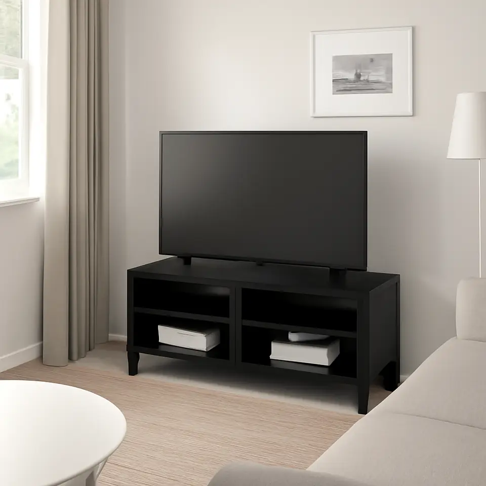 Møbelmontering BESTÅ Tv-bord, sortbrun, 120x40x48 cm | Få et tilbud i dag