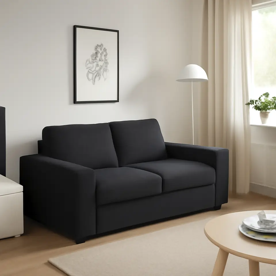 Møbelmontering VIMLE 2-pers. sofa, med brede armlæn/Hillared antracit | Billig & Hurtig i København