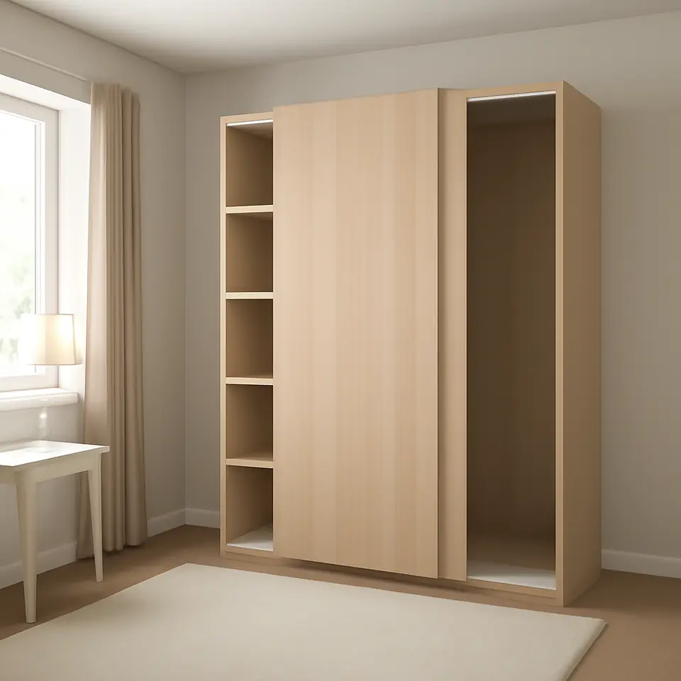 Møbelmontering PAX / HASVIK Garderobeskab, egetræsmønster med hvid bejdse/egetræsmønster med hvid bejdse, 150x66x201 cm | Samling af Møbler i Rødovre & Kbh