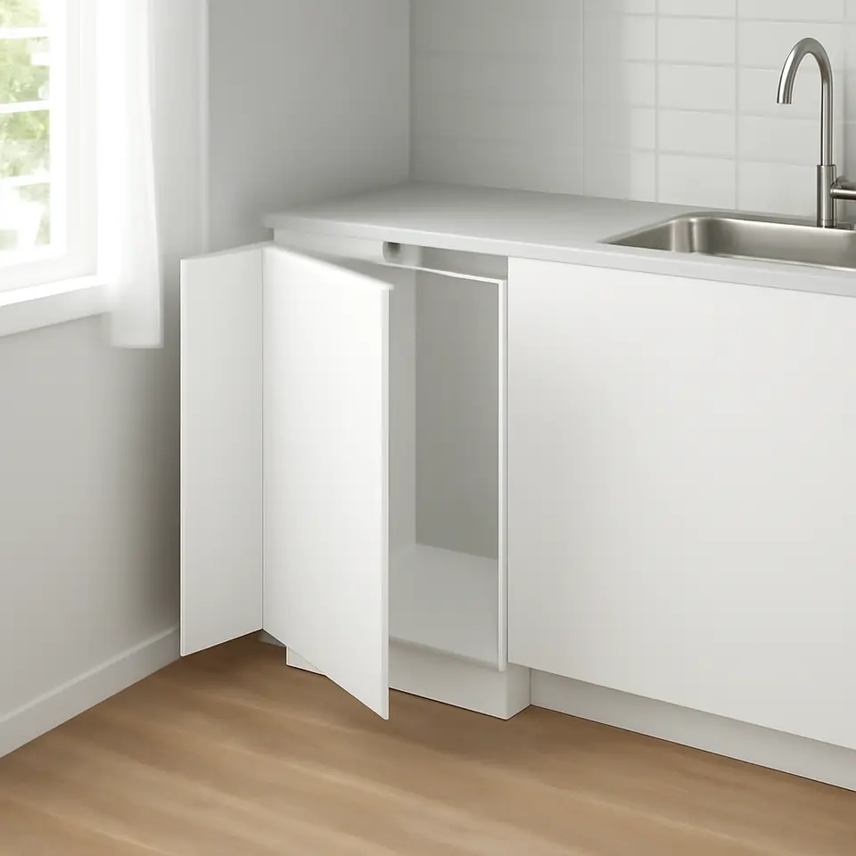 Møbelmontering METOD Underskab til vask/affaldssortering, hvid/Voxtorp mat hvid, 40×60 cm | Professionel Møbelmontør
